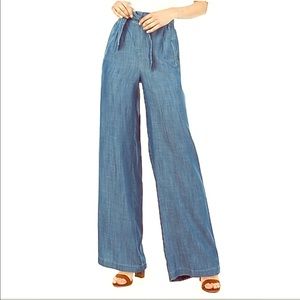 Express High Waist Chambray Denim Pant